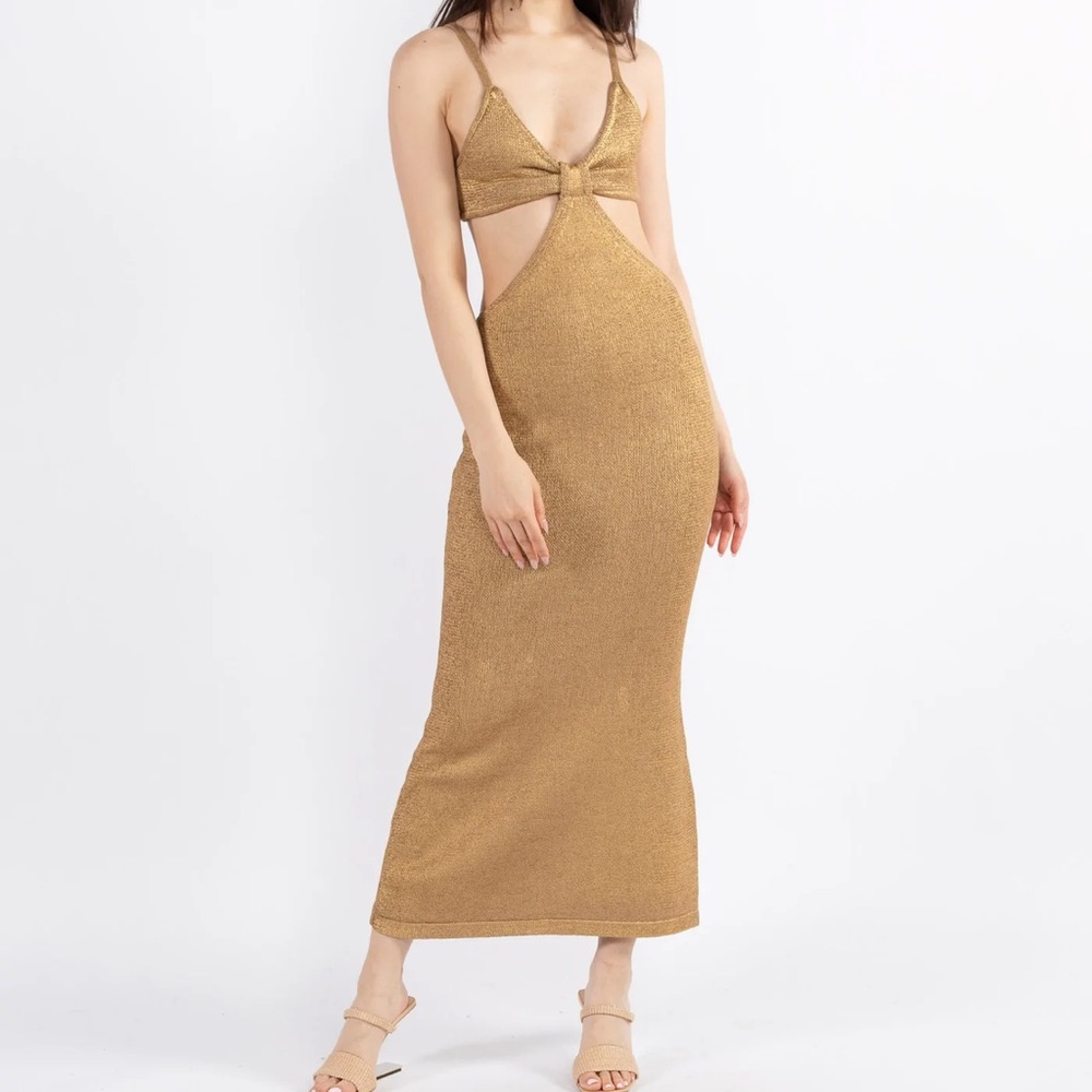 Cult Gaia Gold Serita Dress
